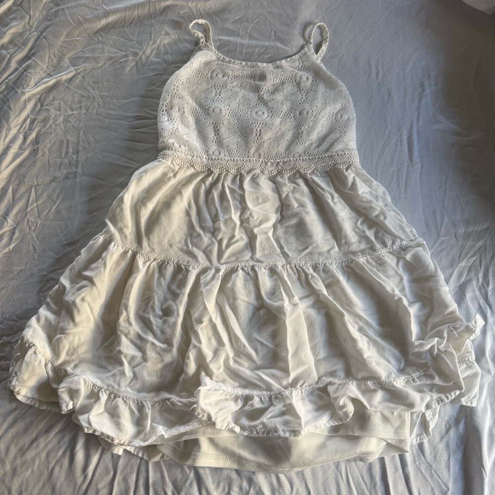 Pinky Elegant White Kids Dress